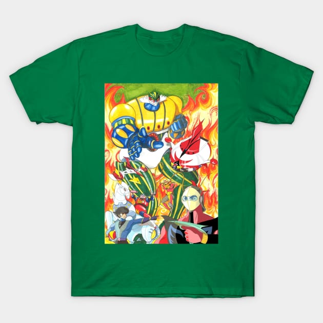 Grendizer VS Jeeg T-Shirt by CristianoMarzio